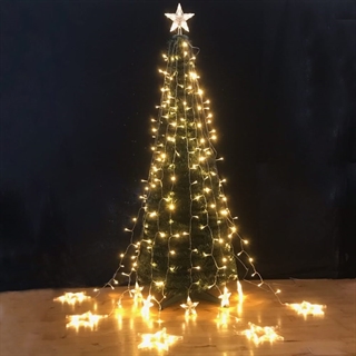 LED lyskæde med stjerner til juletræspynt